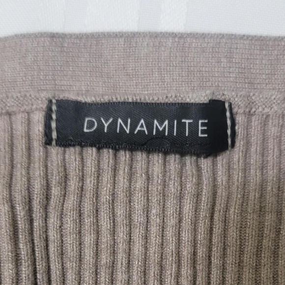 🏷️DYNAMITE Long Sleeve Button-Down Sweater Dress stretchable small to medium - Picture 5 of 8